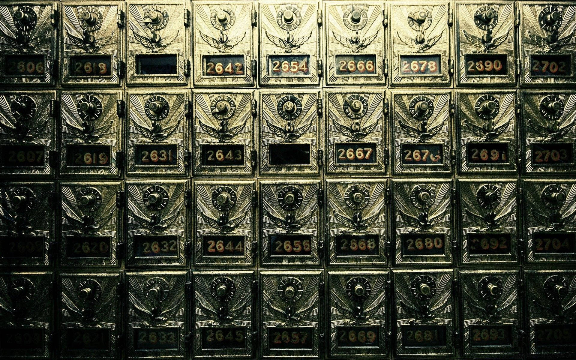 Post Office Locker Deposit Vault Wallpaper