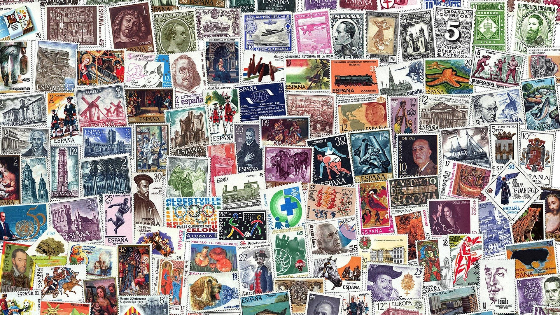 Post Office Stamp Collection Wallpaper