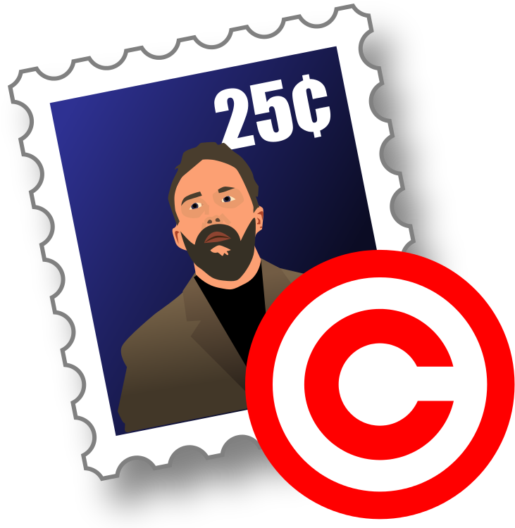 Postage Stamp Portrait Copyright Symbol PNG