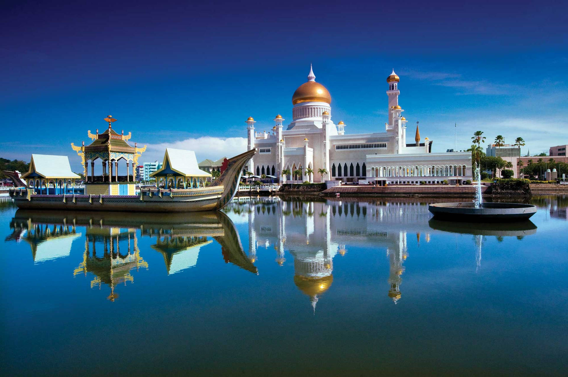Un'affascinantevista Di Brunei Da Una Cartolina Sfondo