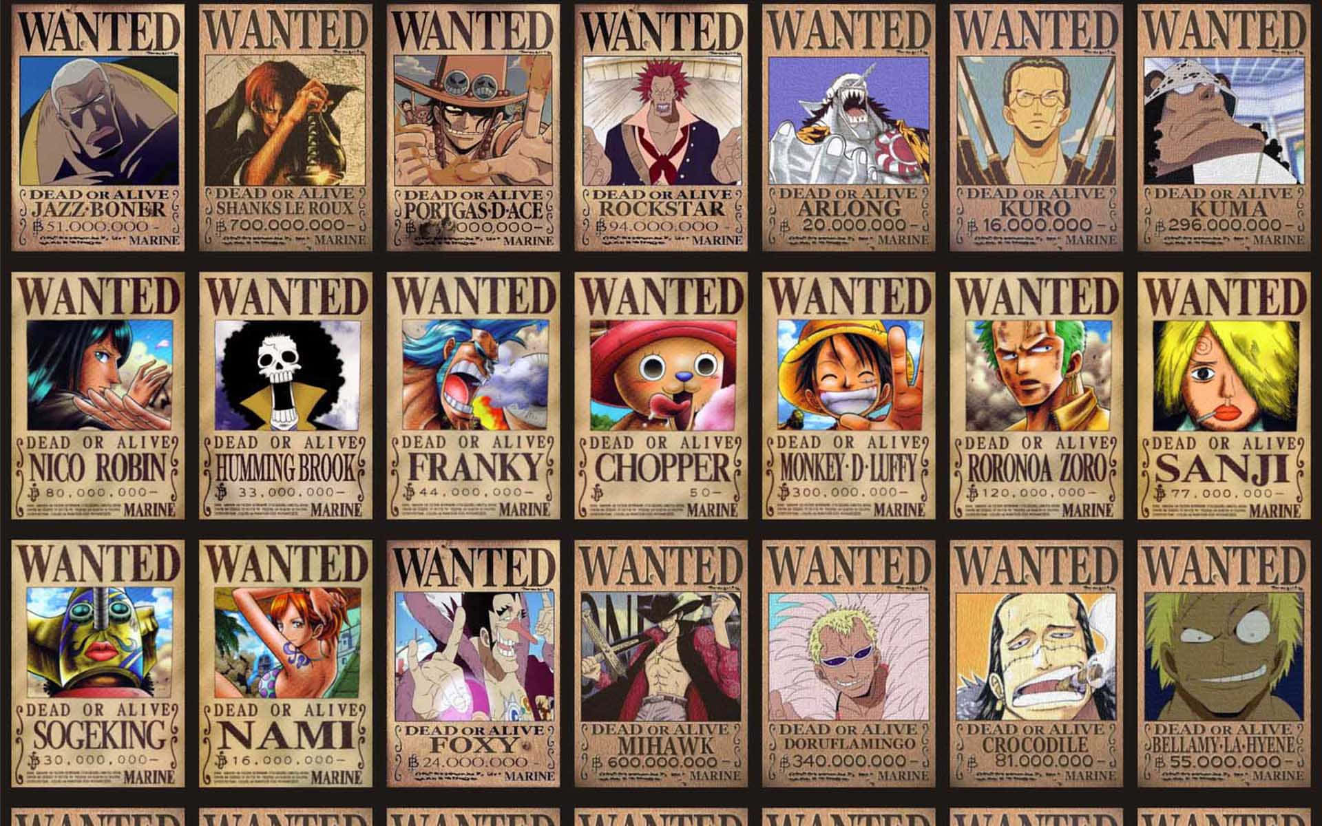 Postersde Recompensa De One Piece
