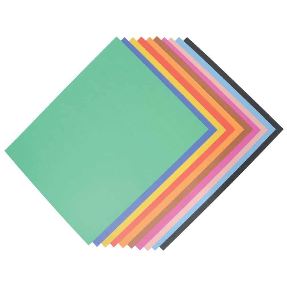 A Stack Of Colored Paper Sheets