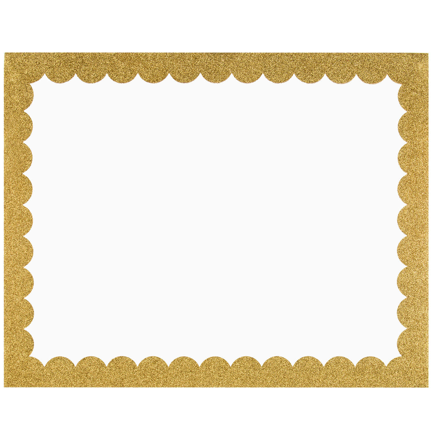 A Gold Scalloped Border On A White Background