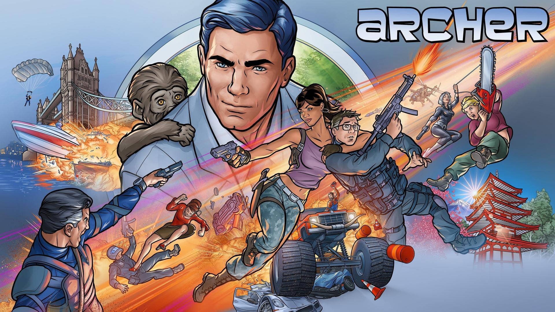 Poster Of Archer And Cast Wallpaper