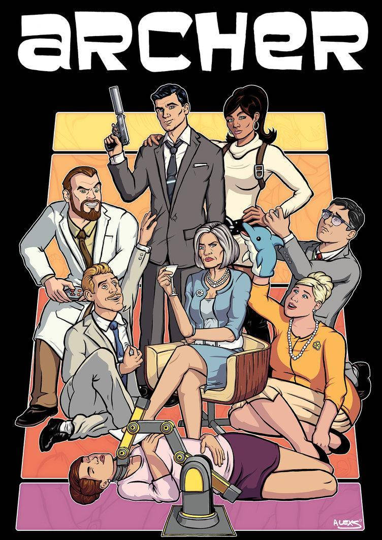 Poster Of Archer Animated Sitcom Wallpaper