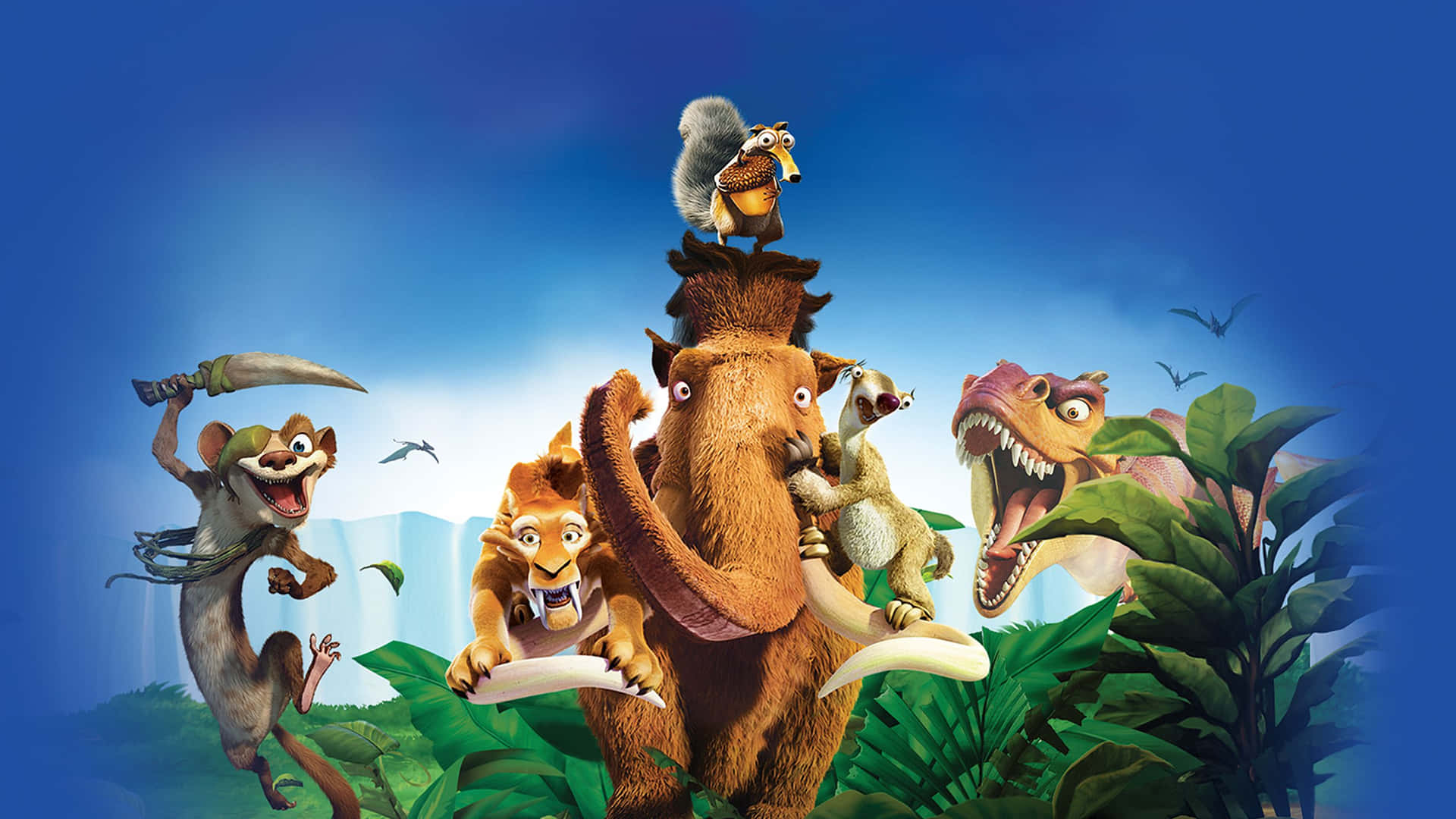 Poster Of Ice Age Dawn Of The Dinosaurs Wallpaper