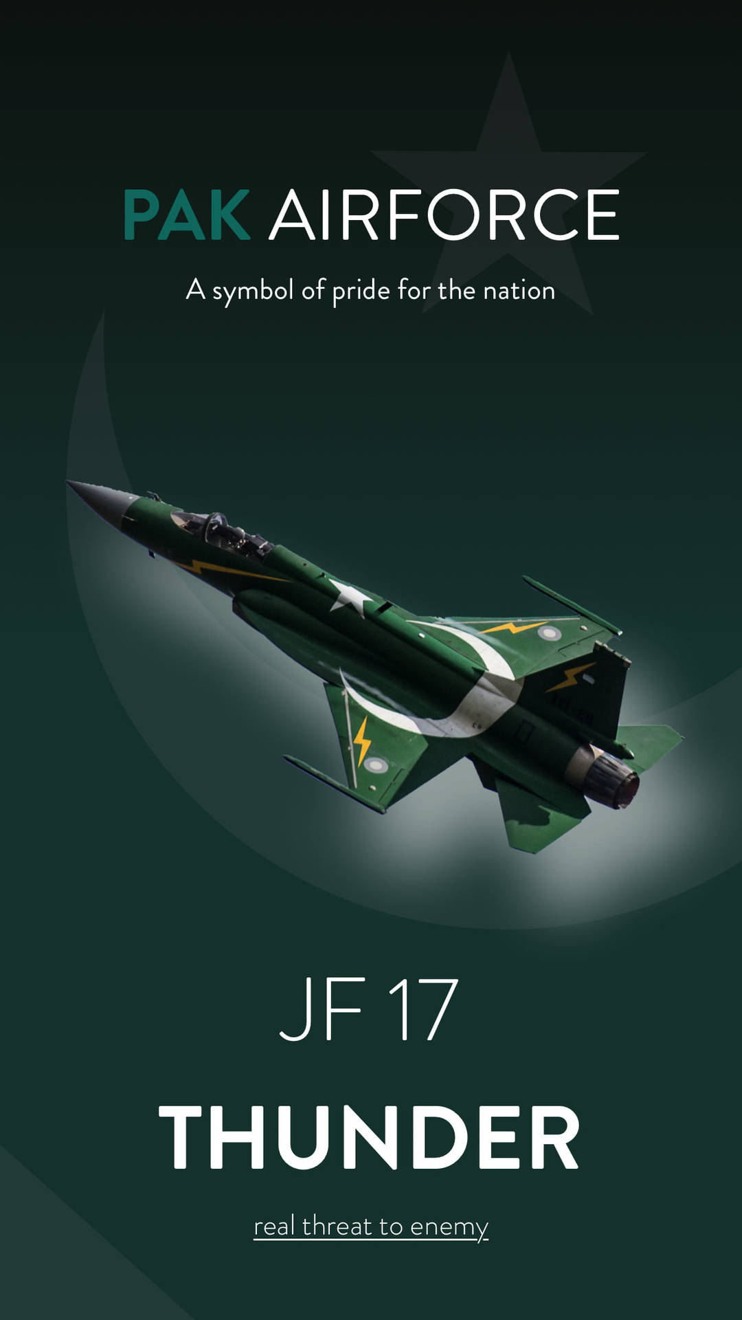 Poster Of Jf 17 Thunder Jet Iphone Wallpaper