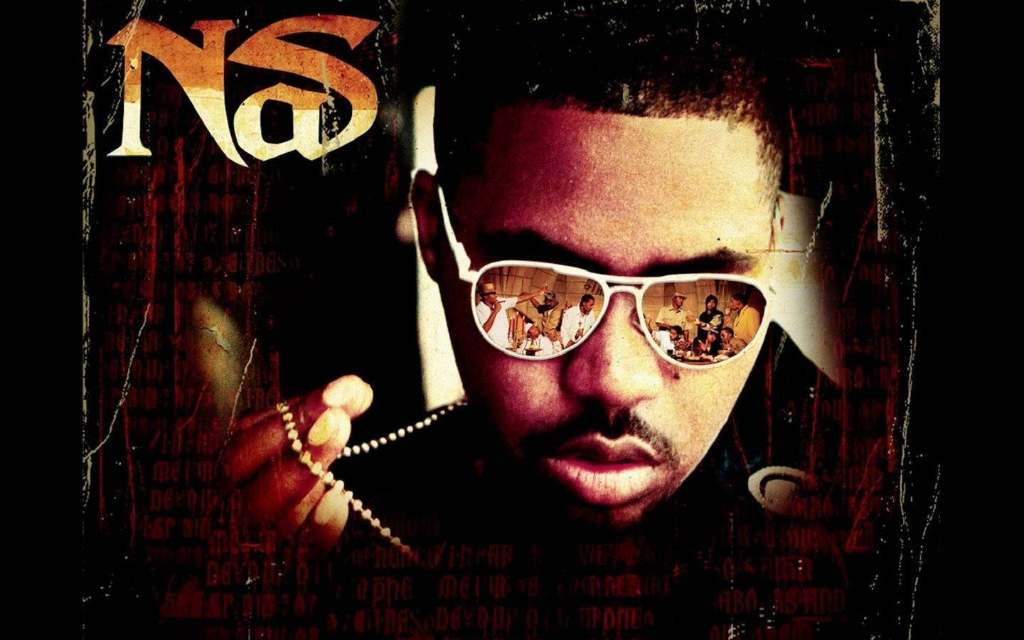 Poster Of Legendary Rapper Nas Wallpaper