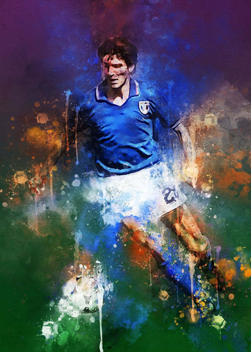 Affischpersonliggjord Paolo Rossi. Wallpaper