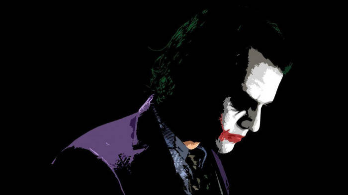 Posterized Heath Ledger Sad Joker Background
