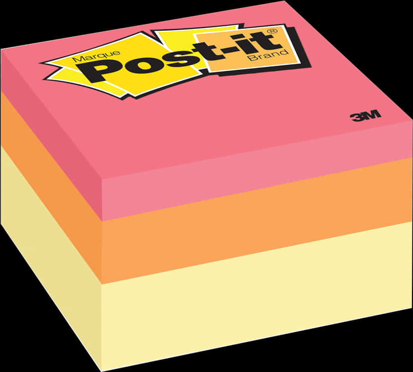 Postit Note Stack3 M Brand PNG