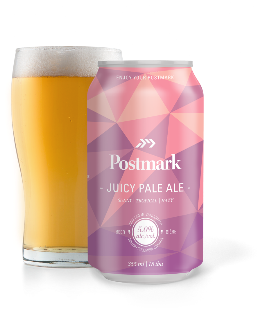Postmark Juicy Pale Ale Canand Glass PNG
