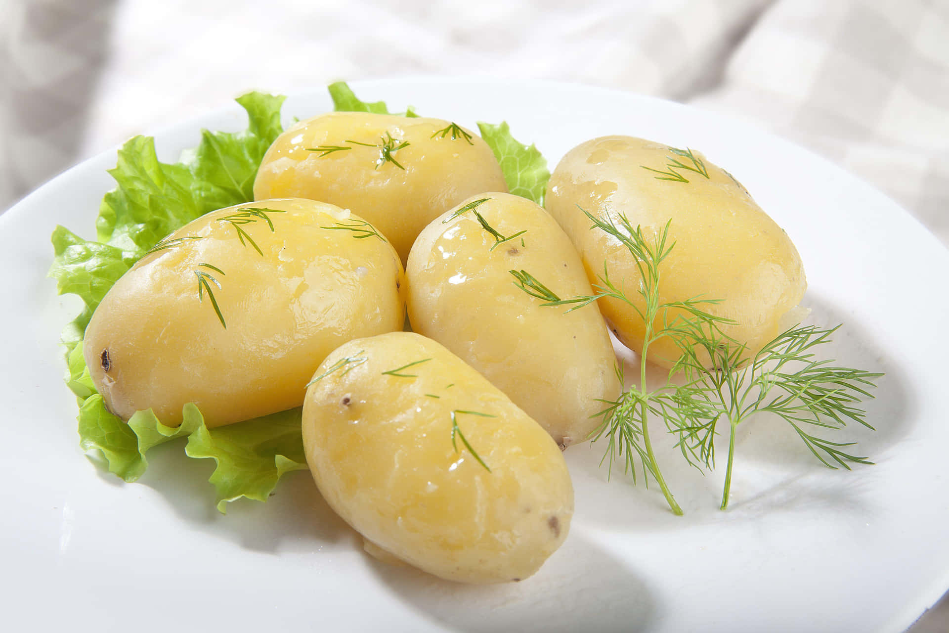 A bag of freshly-harvested potatoes