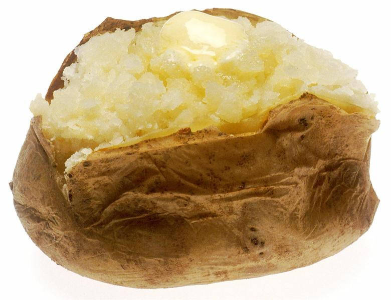 Kartoffelmit Butter Oben Drauf Gebacken Wallpaper