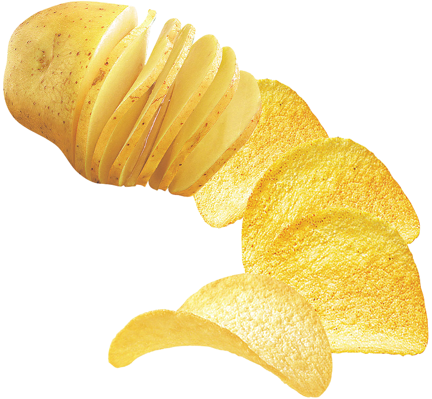Potato Chips Cascade Floating PNG