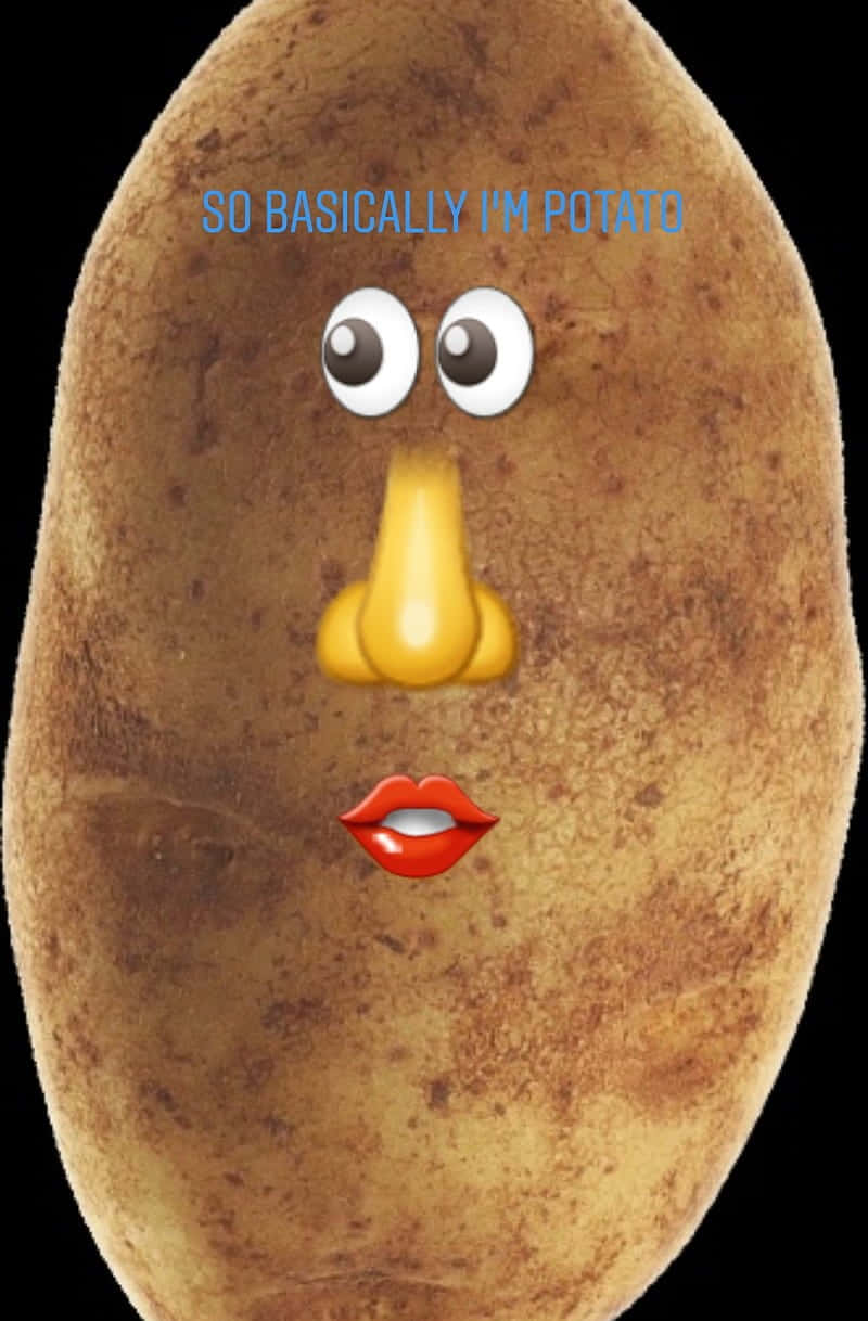 Potato With Face_ Anthropomorphized Vegetable Wallpaper
