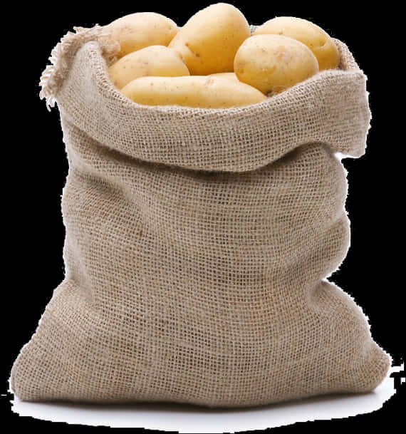Potatoesin Burlap Sack PNG