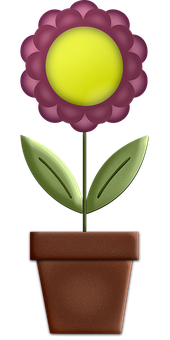Potted Flower Emoji PNG