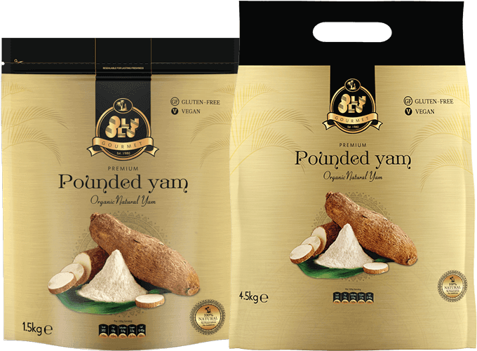 Pounded Yam Packaging Design PNG