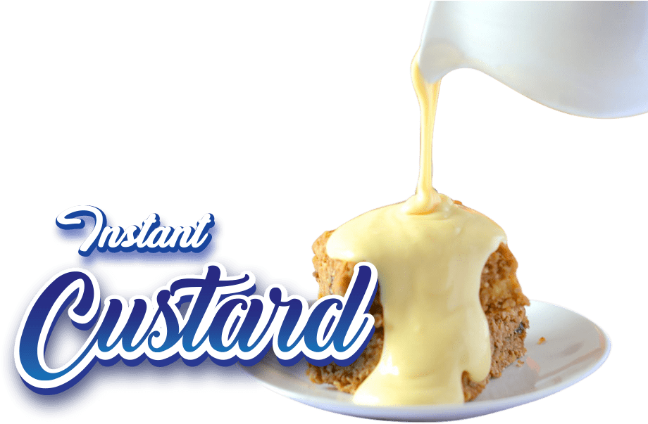 Pouring Custard Over Dessert PNG