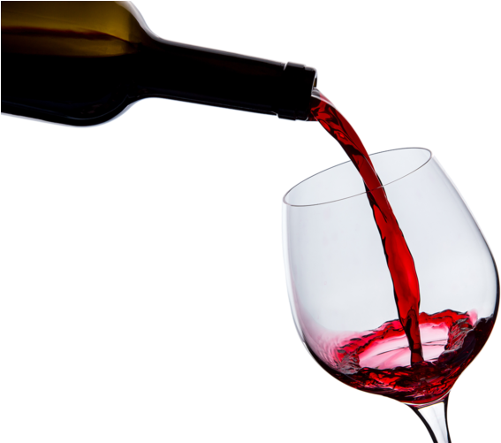 Pouring Red Wine Into Glass PNG