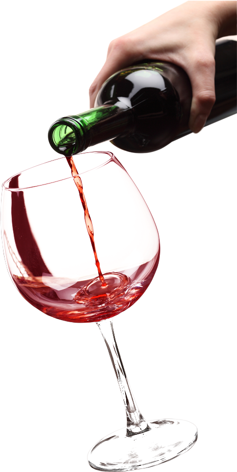 Pouring Red Wine Into Glass PNG