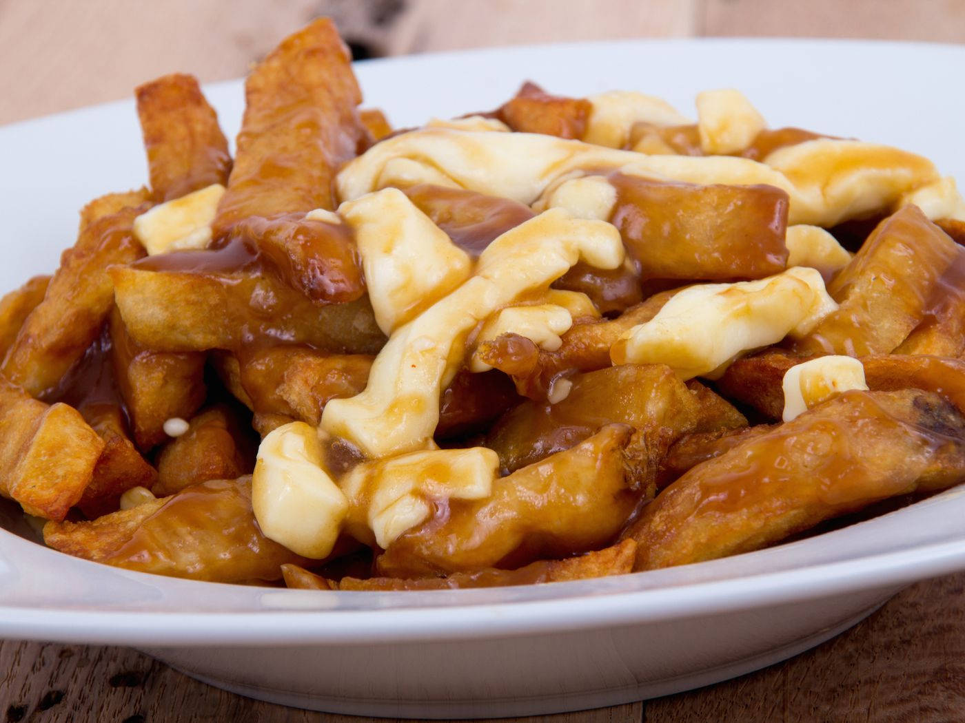 Poutine Crispy Fries And Fresh Cheese Curd Wallpaper