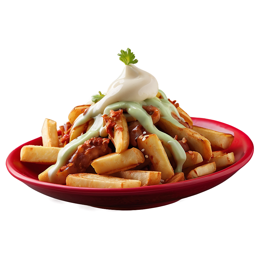 Poutine With Wasabi Mayo Png Lrr PNG
