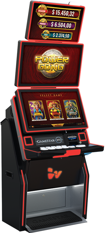 Power Gong Slot Machine Display PNG