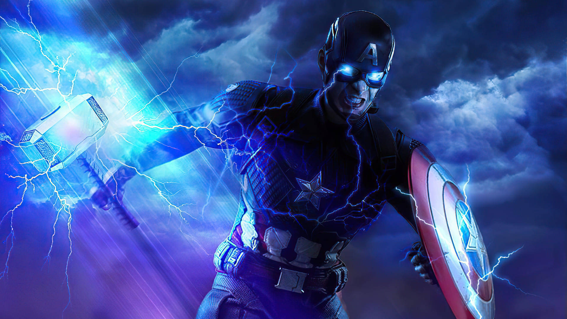 Diekraft Von Mjolnir Captain America Iphone Wallpaper