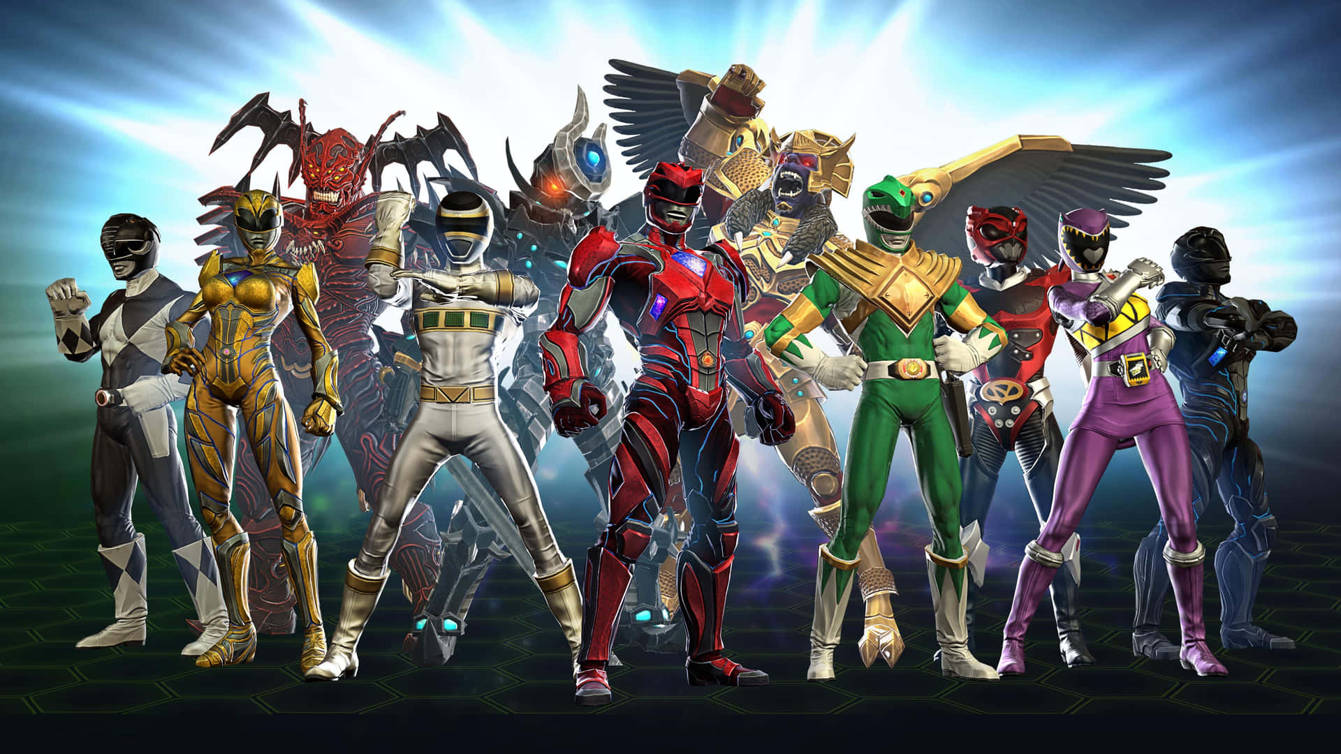 Mighty Morphin Power Rangers united and ready for action!