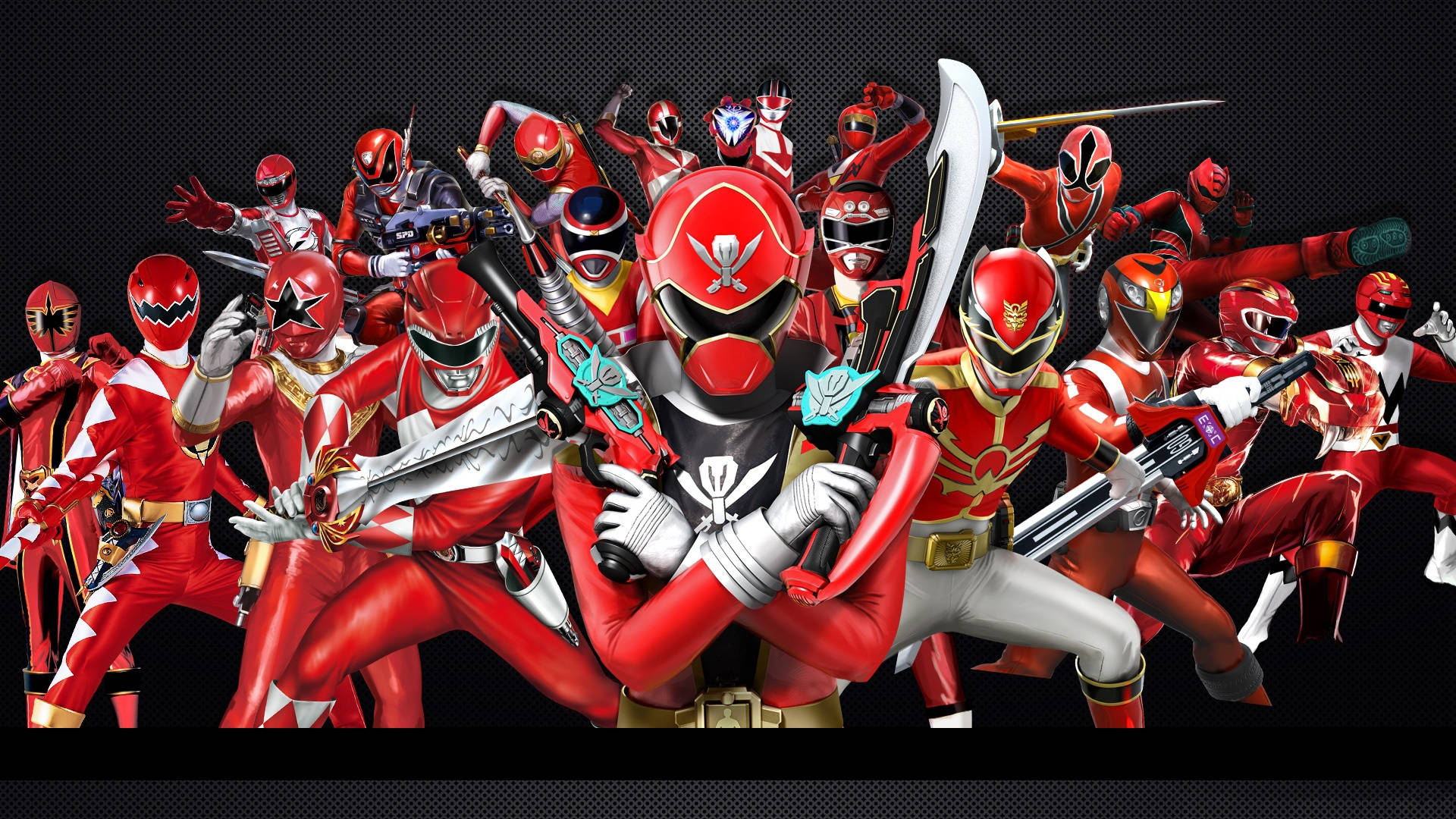 Download Power Rangers All Red Rangers Wallpaper 