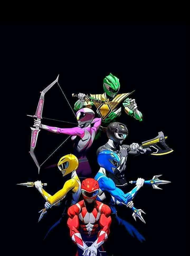 The Power Rangers Are Holding Bows And Arrows