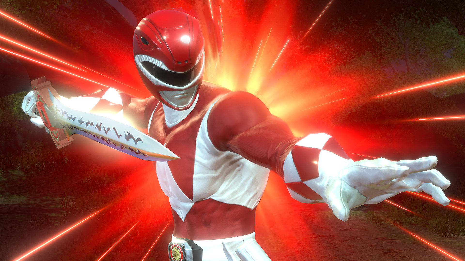 Mighty Morphin Red Power Ranger Unleashed Wallpaper