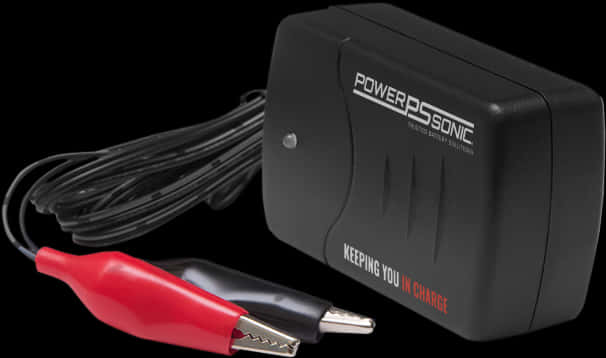 Power Sonic Battery Charger Black Background PNG