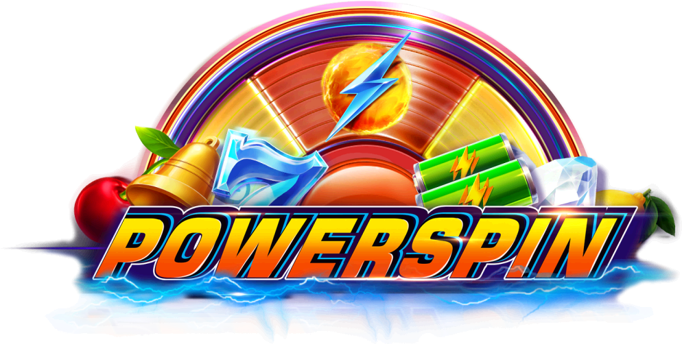 Power Spin Slot Game Logo PNG