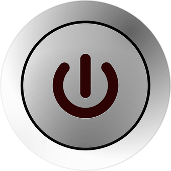 Power Symbol Button Graphic PNG
