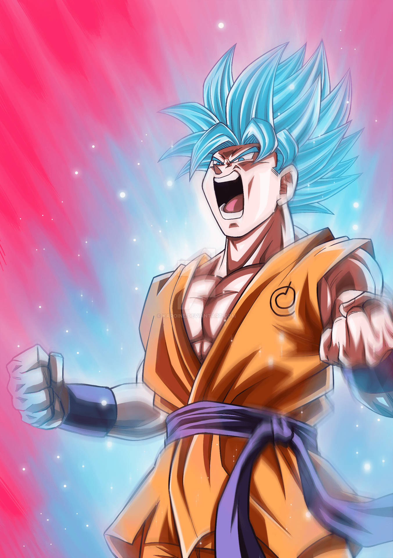 Aktivér Super Saiyan Son Goku iPhone Tapet Wallpaper