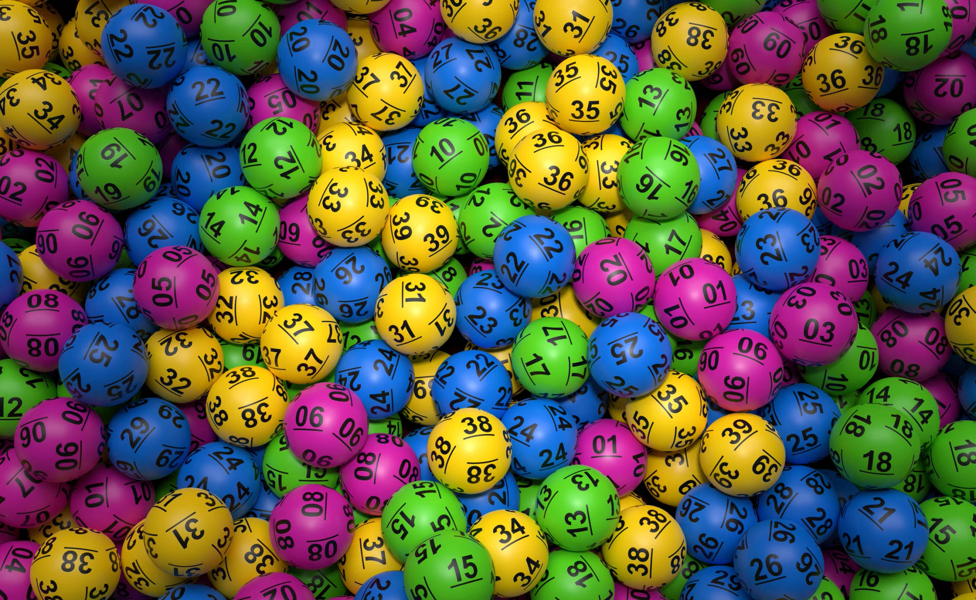 Powerball Colored Pile Wallpaper