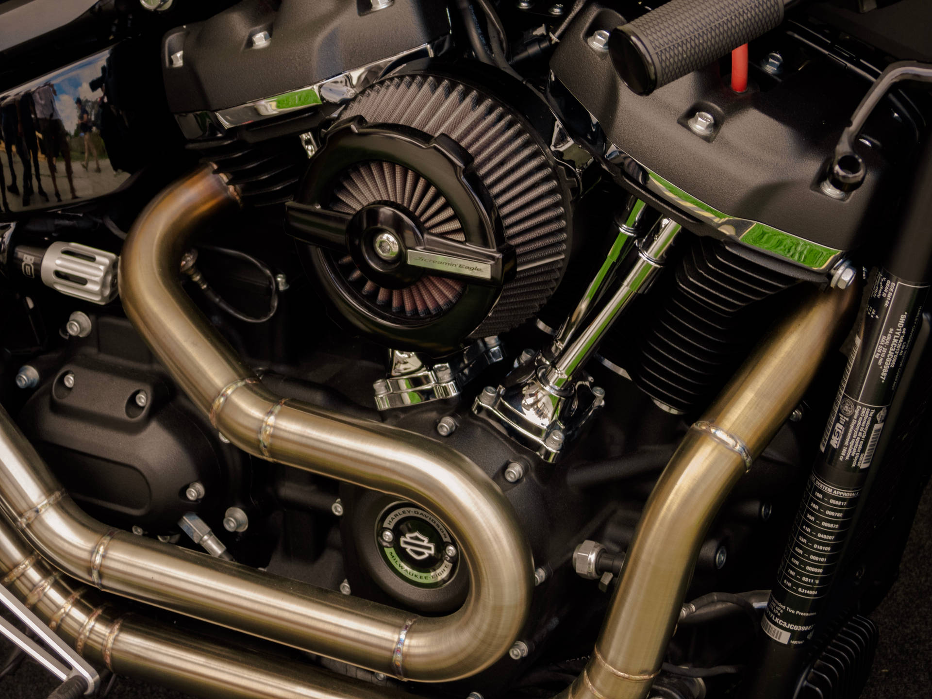 Powered Motorcycle Engine Wallpaper