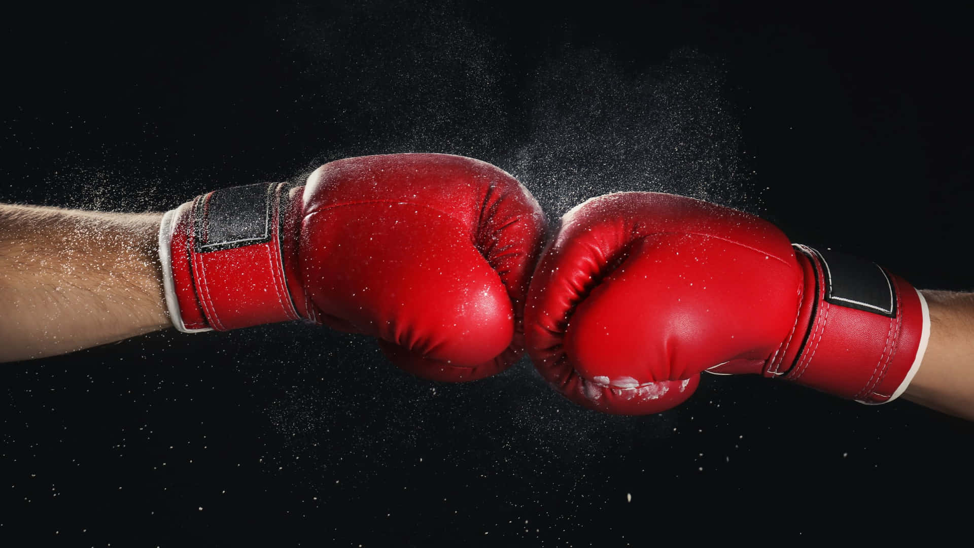 Powerful Boxing Gloves Impact Wallpaper