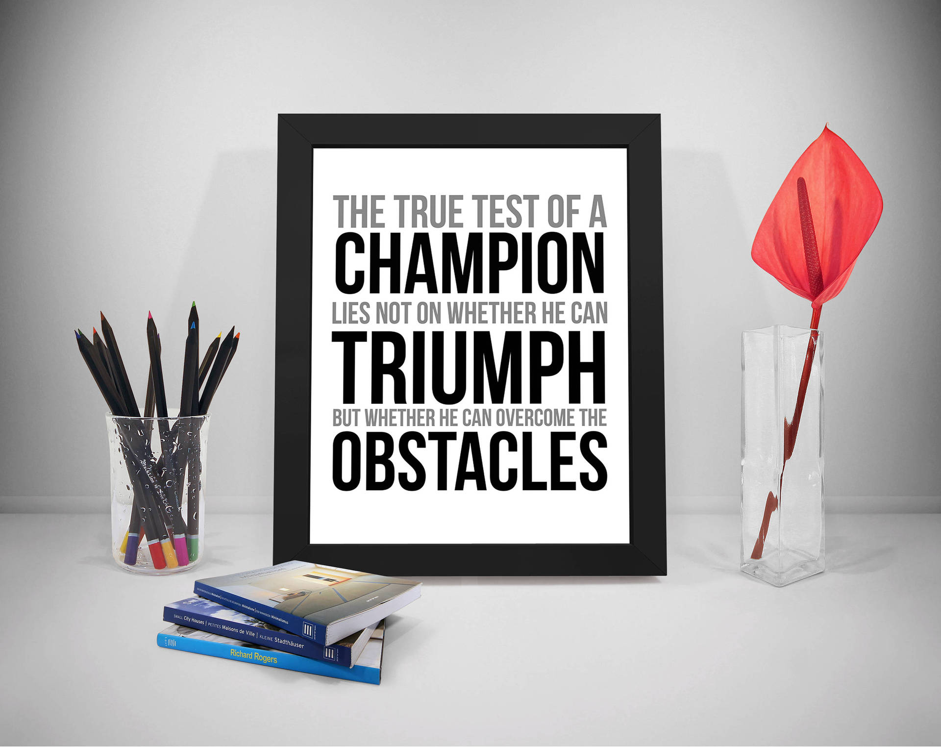 Powerful Champion Leaping Towards Success Wallpaper