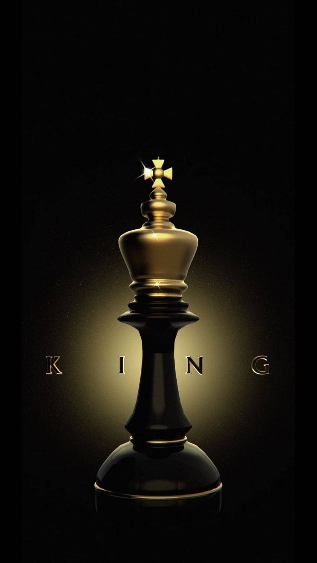 Majestic King Chess Piece in Power Position Wallpaper