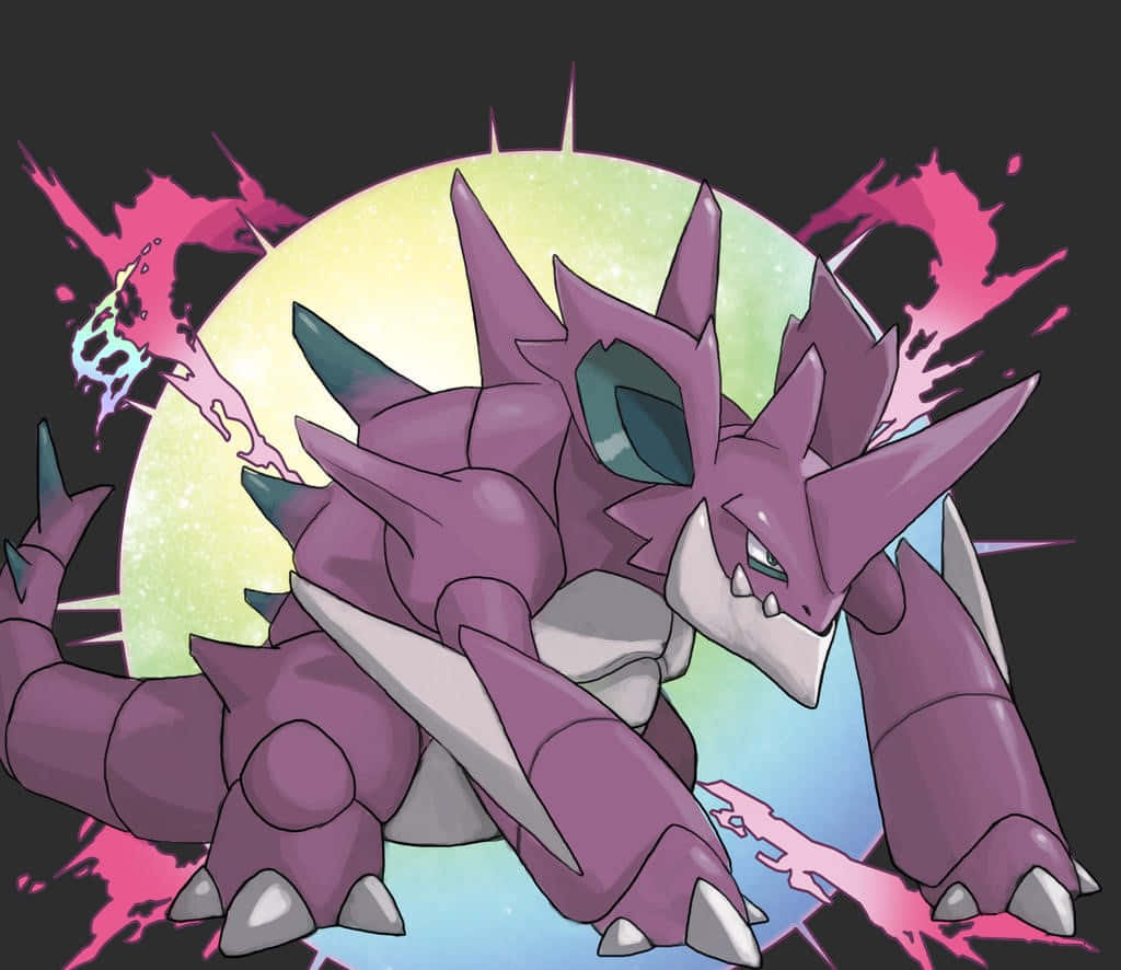 Powerful Nidoking In The Wilderness Wallpaper