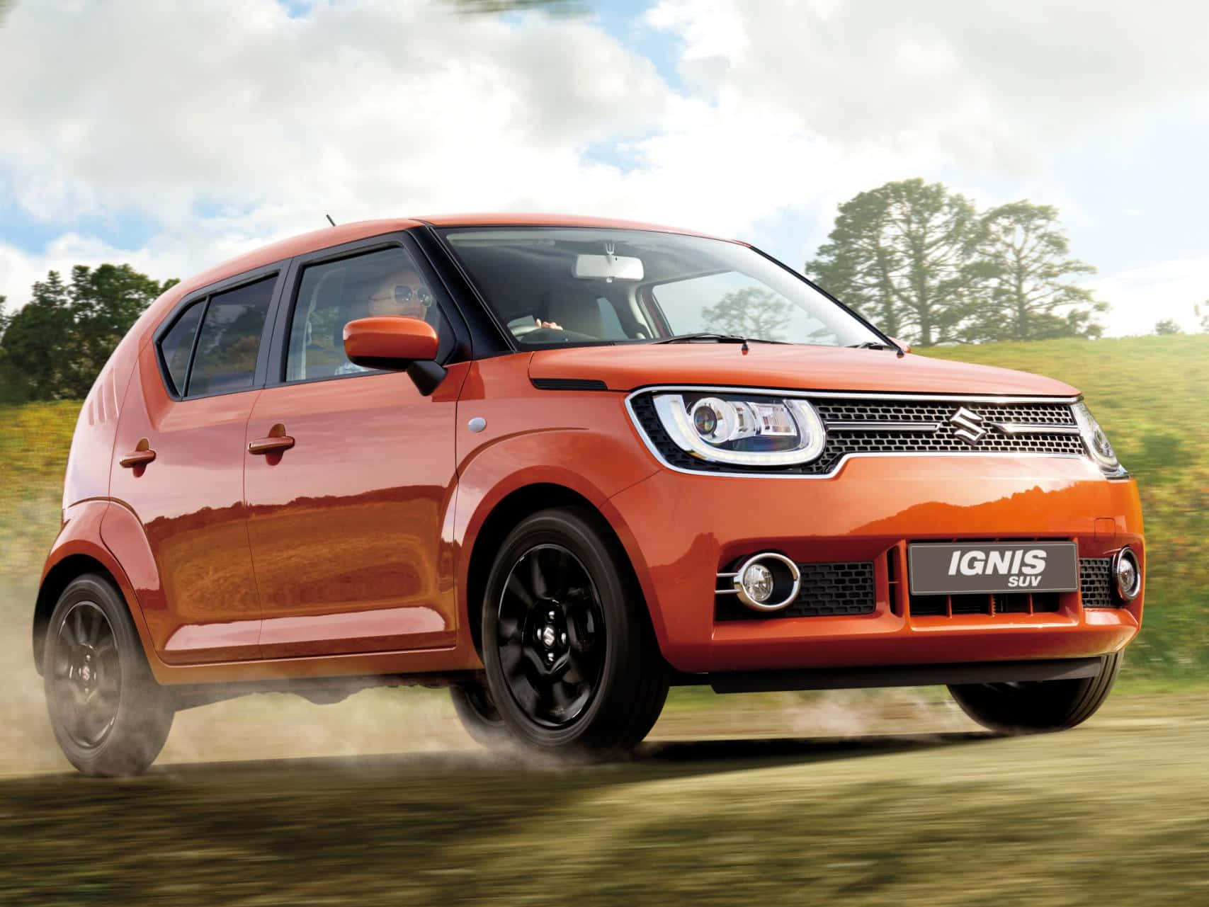 Powerful Suzuki Ignis In Natural Landscape Wallpaper