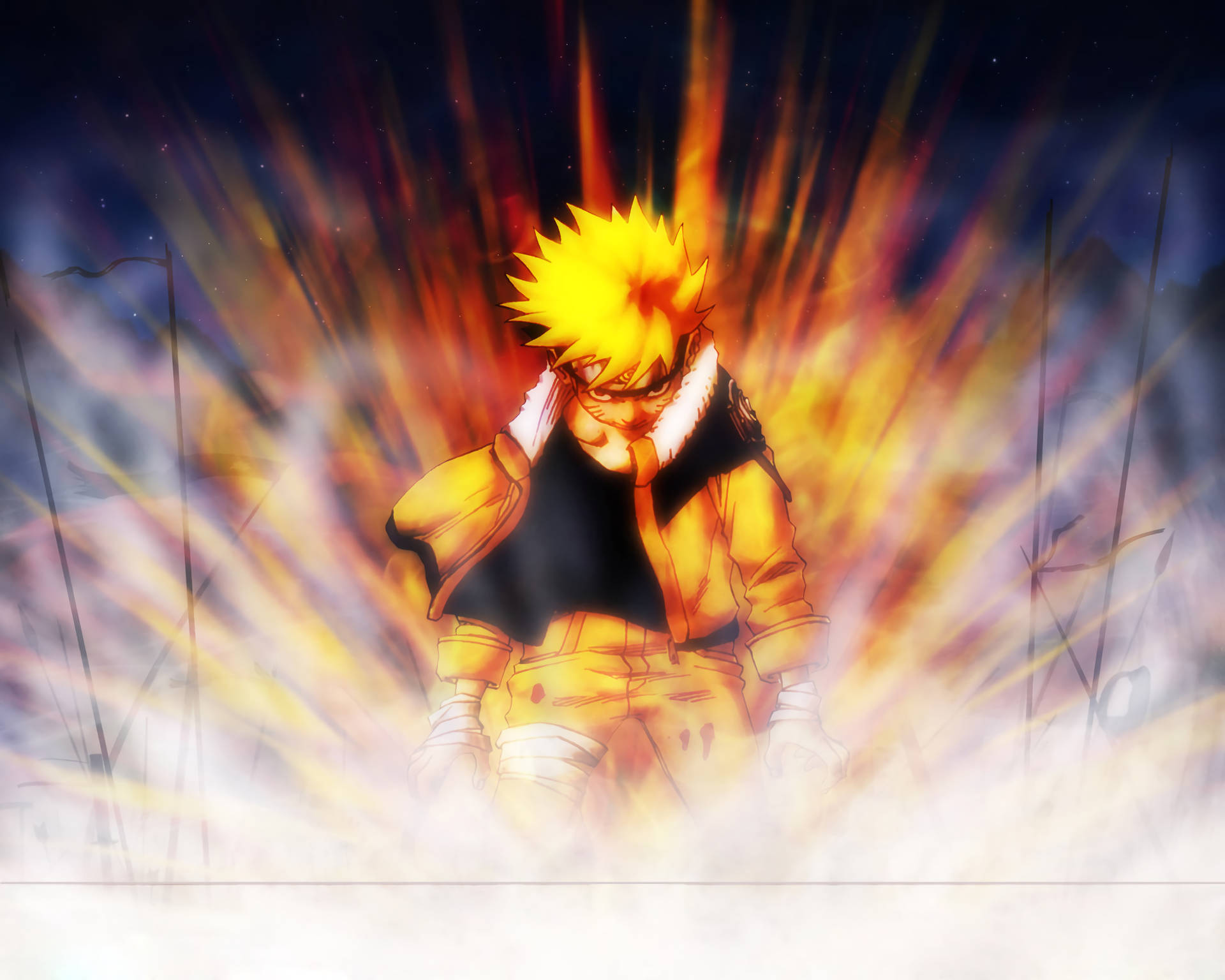 Kraftfuld Uzumaki Naruto HD Live Wallpaper Wallpaper