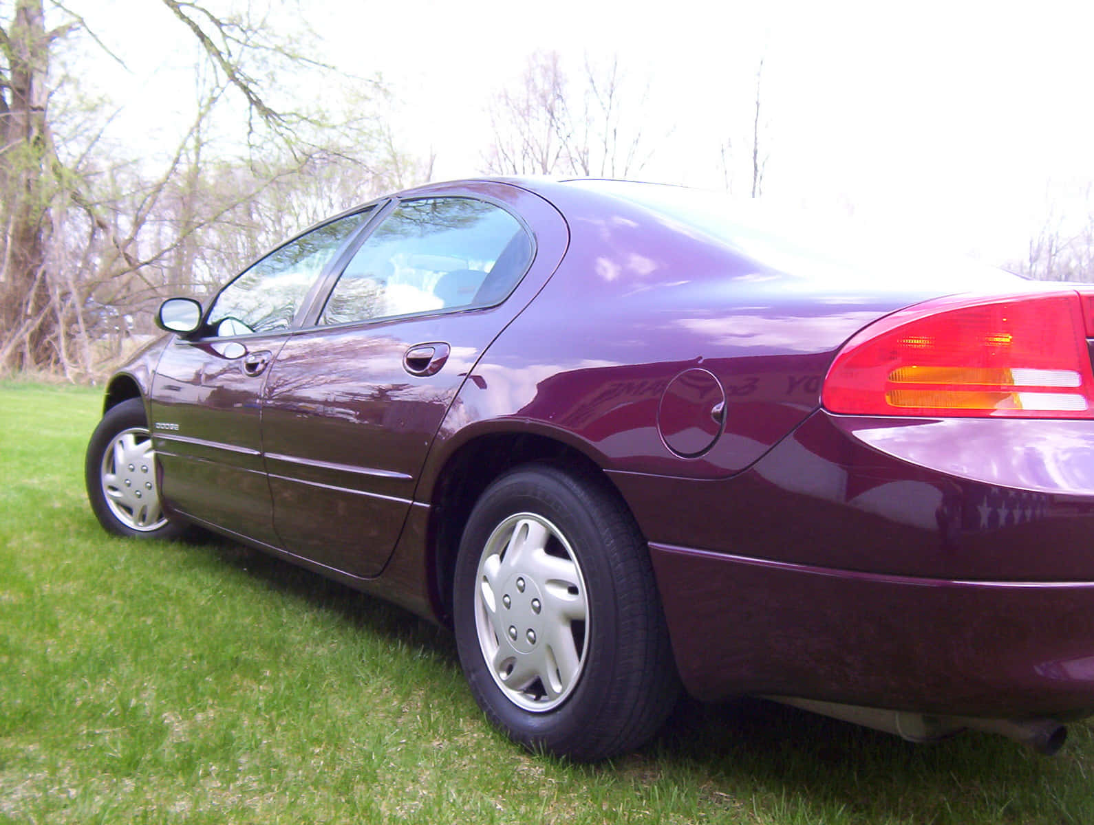 Powering Through: A Red Dodge Intrepid. Wallpaper