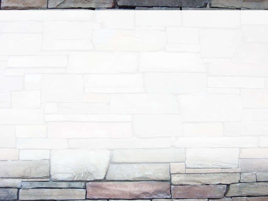 a painting of a stone wall with a white background
