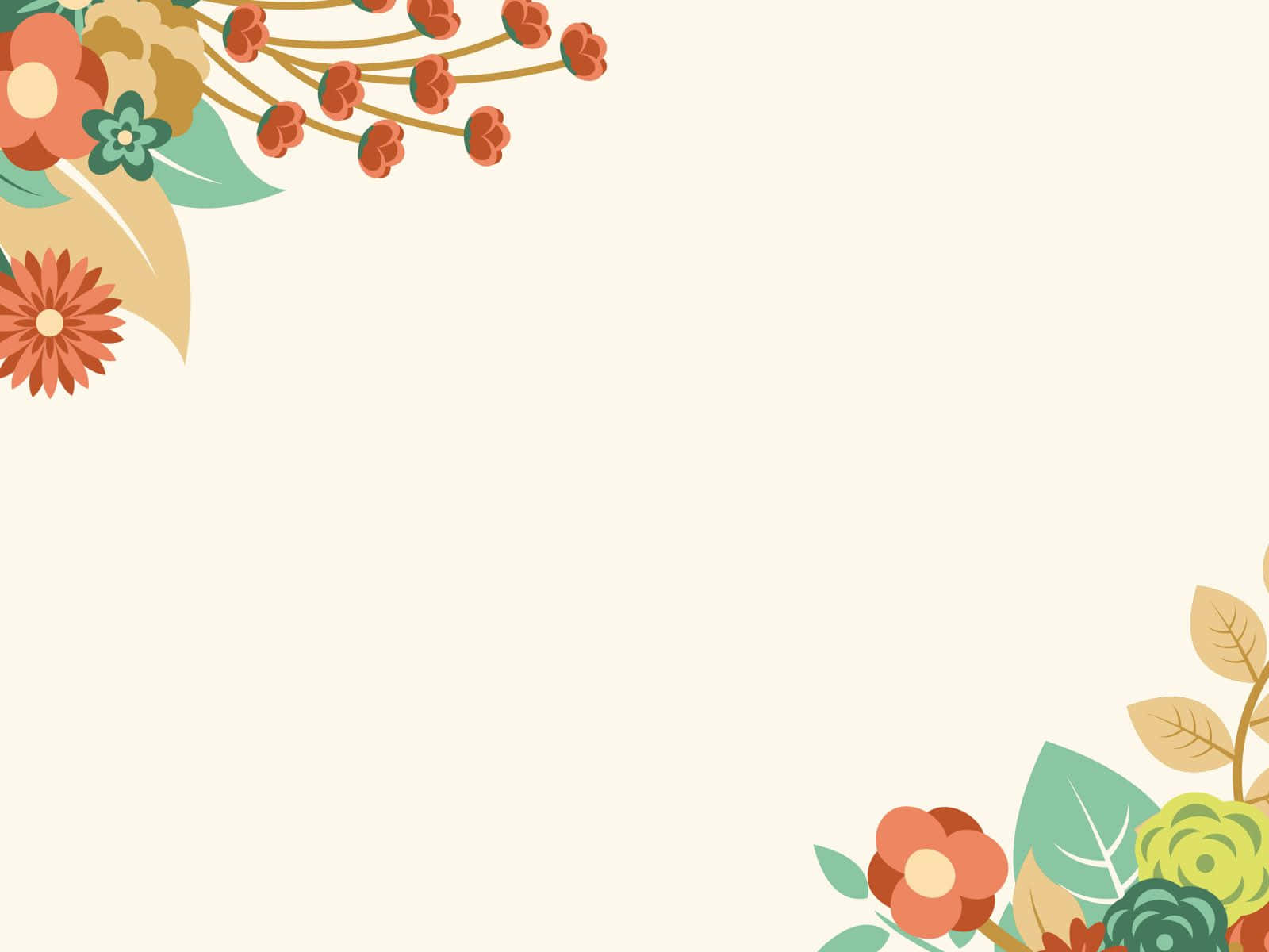 a floral background with leaves and flowers