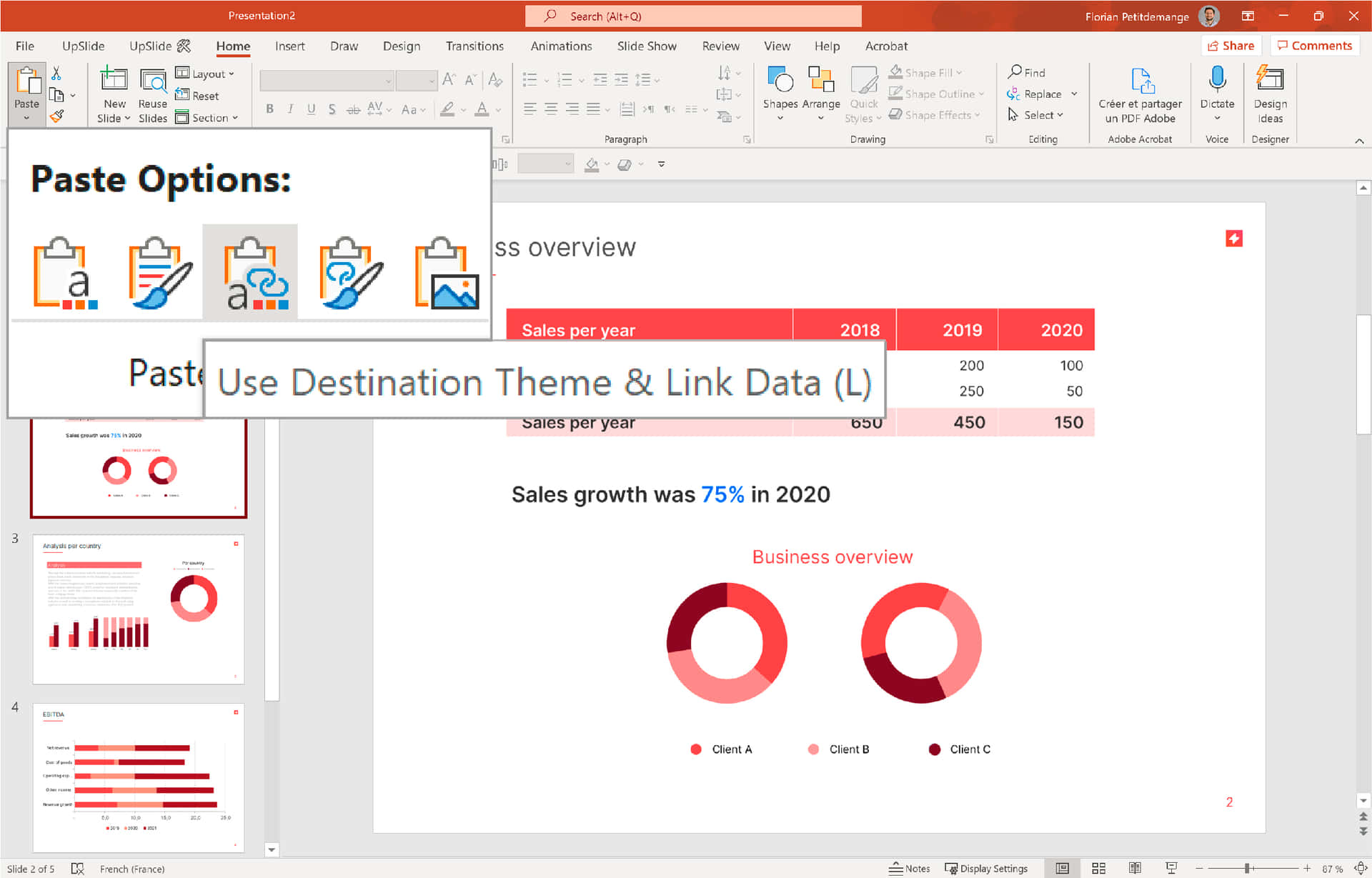 Powerpoint Presentation Template With Data And Graphs